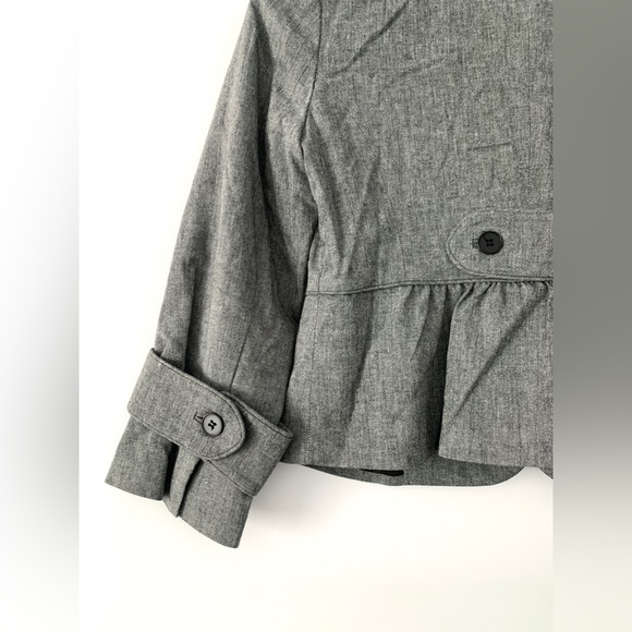 ❗️CLEAROUT❗️ LIKE-NEW! CLUB MONACO VINTAGE grey tweed wool blend BLAZER Size 0 - Picture 4 of 6